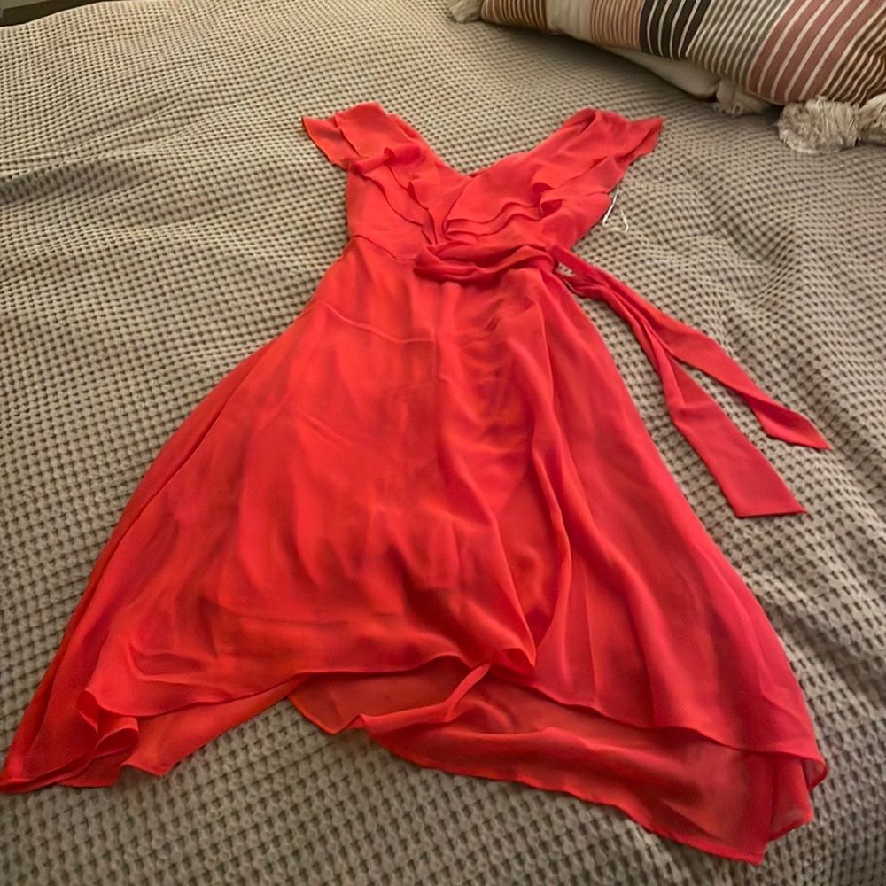 Beautiful v-neck fluttered dress